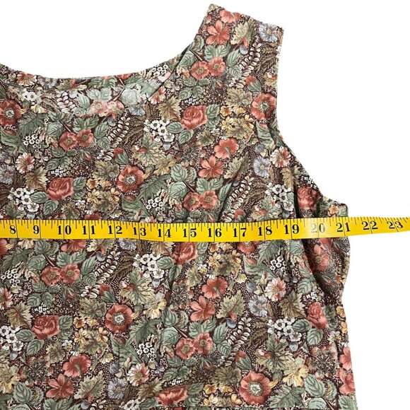 Autumn Leaves Whimsigoth Floral Maxi Dress Cottagecore Nature Granola Hippie XL - Picture 5 of 7